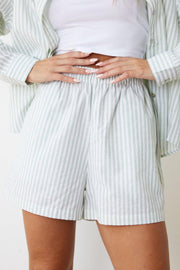 Cellia Shorts - Sage Stripe