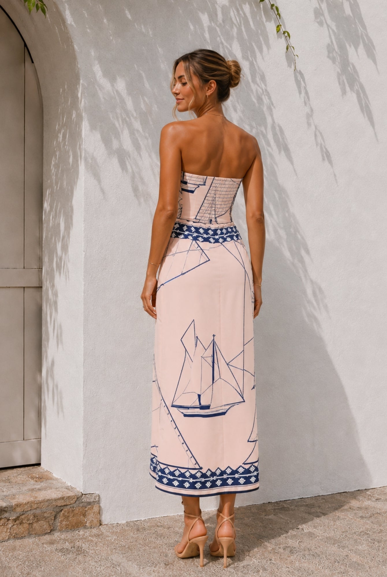 Women's apricot print dress, the Ceriane Dress in Apricot Print by Esther & Co