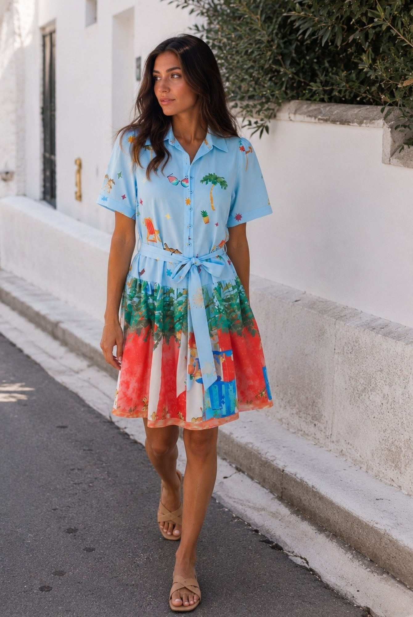 Women's multi print dress, the Dakoda Dress in Multi by Esther & Co