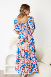 Latashia Dress - Cobalt Blossom