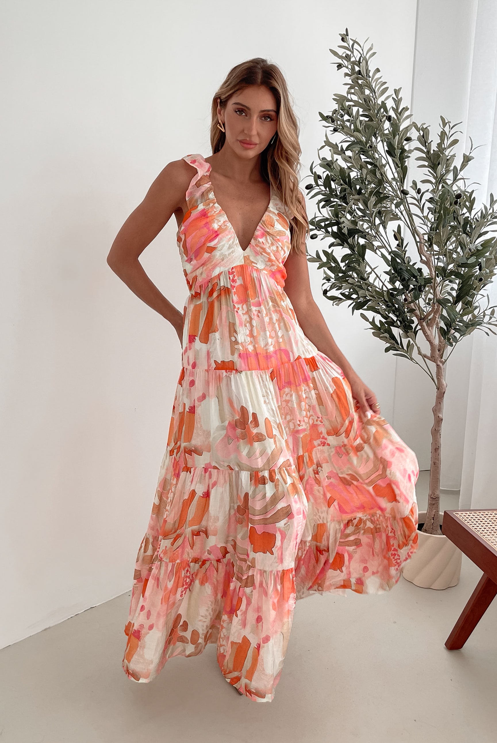 Women's pink floral mini dress, the Mariel Dress in Pink Floral by Esther & Co
