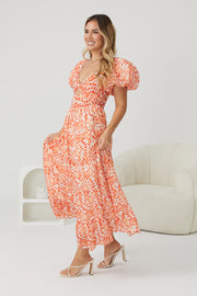 Mariselle Dress - Orange Print