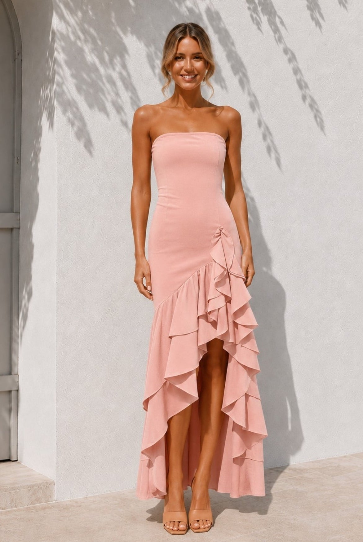 Women's blush dress, the Pashana Dress in Blush by Esther & Co