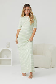 Thalie Knit Dress - Green Stripe