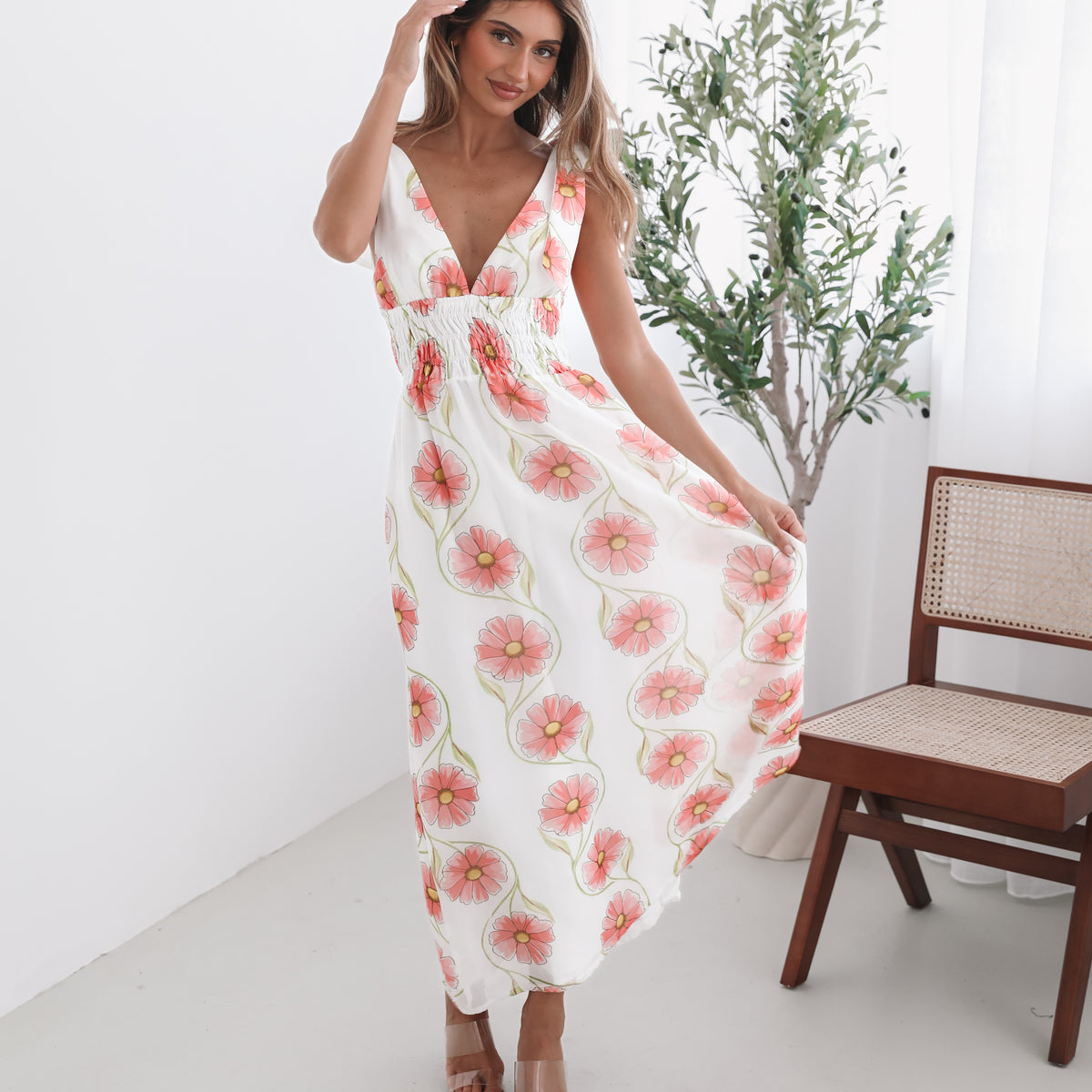 Vivia White Floral Dress Women s Floral Maxi Dress Esther Co vivia-white-floral-dress-women-s-floral-maxi-dress-esther-co