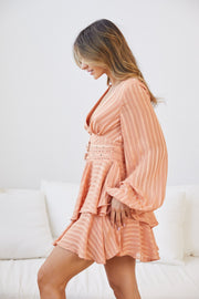 Birkley Dress - Rust Stripe-Dresses-Womens Clothing-ESTHER & CO.