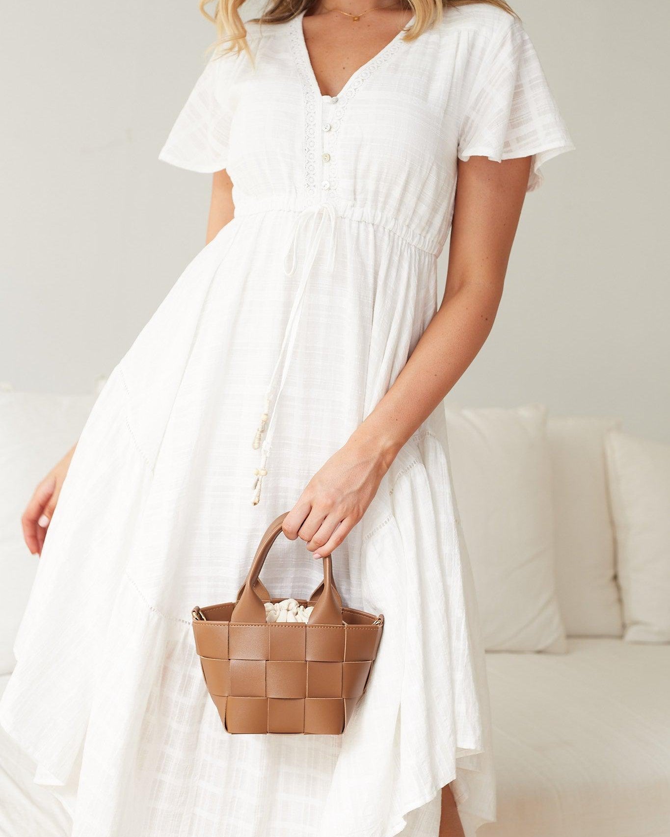 Dandie Dress - White-Dresses-Womens Clothing-ESTHER & CO.