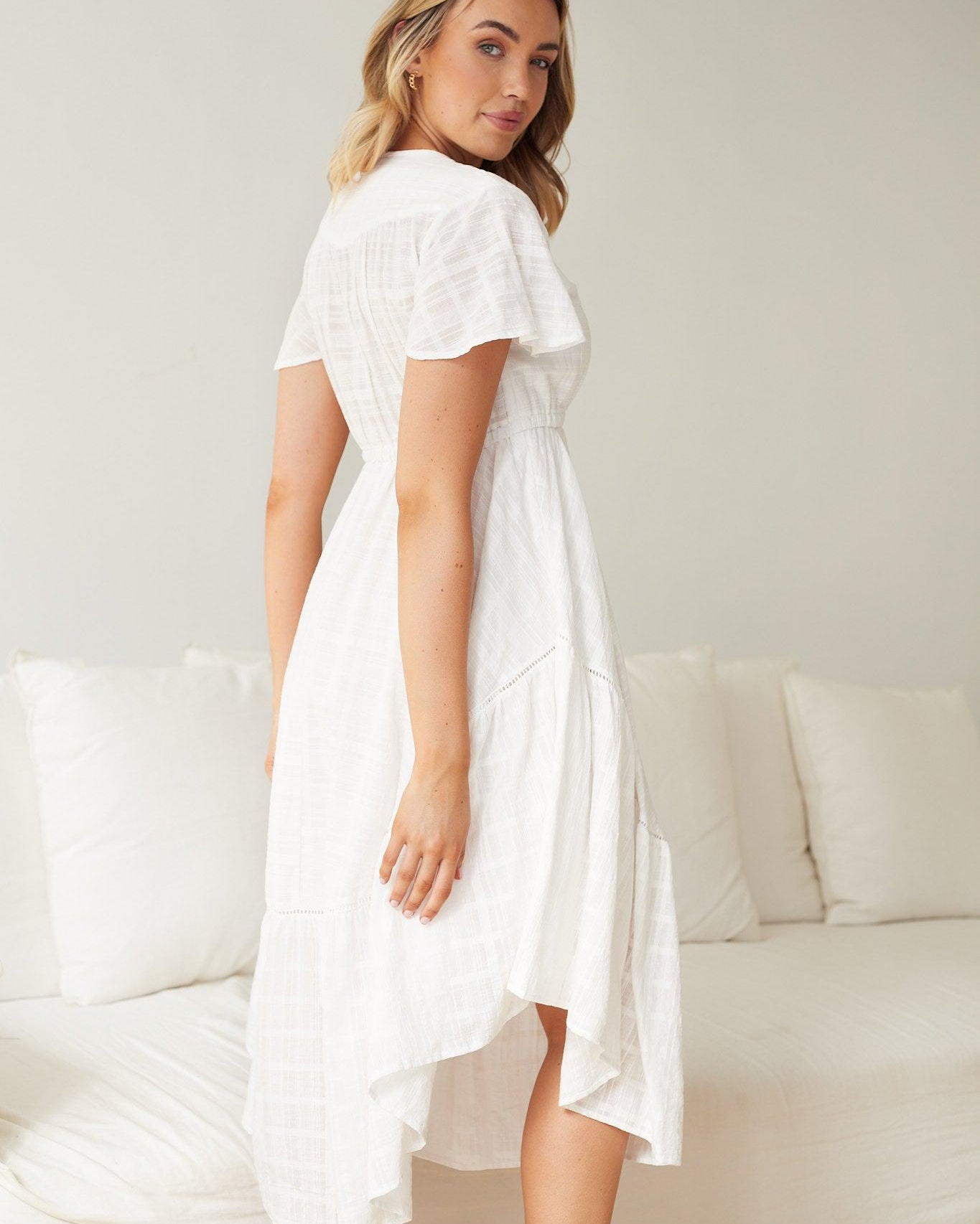 Dandie Dress - White-Dresses-Womens Clothing-ESTHER & CO.