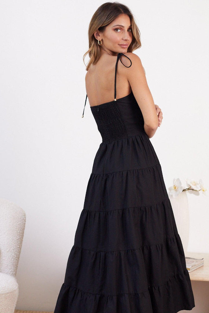 Elan Dress - Black-Dresses-Womens Clothing-ESTHER & CO.