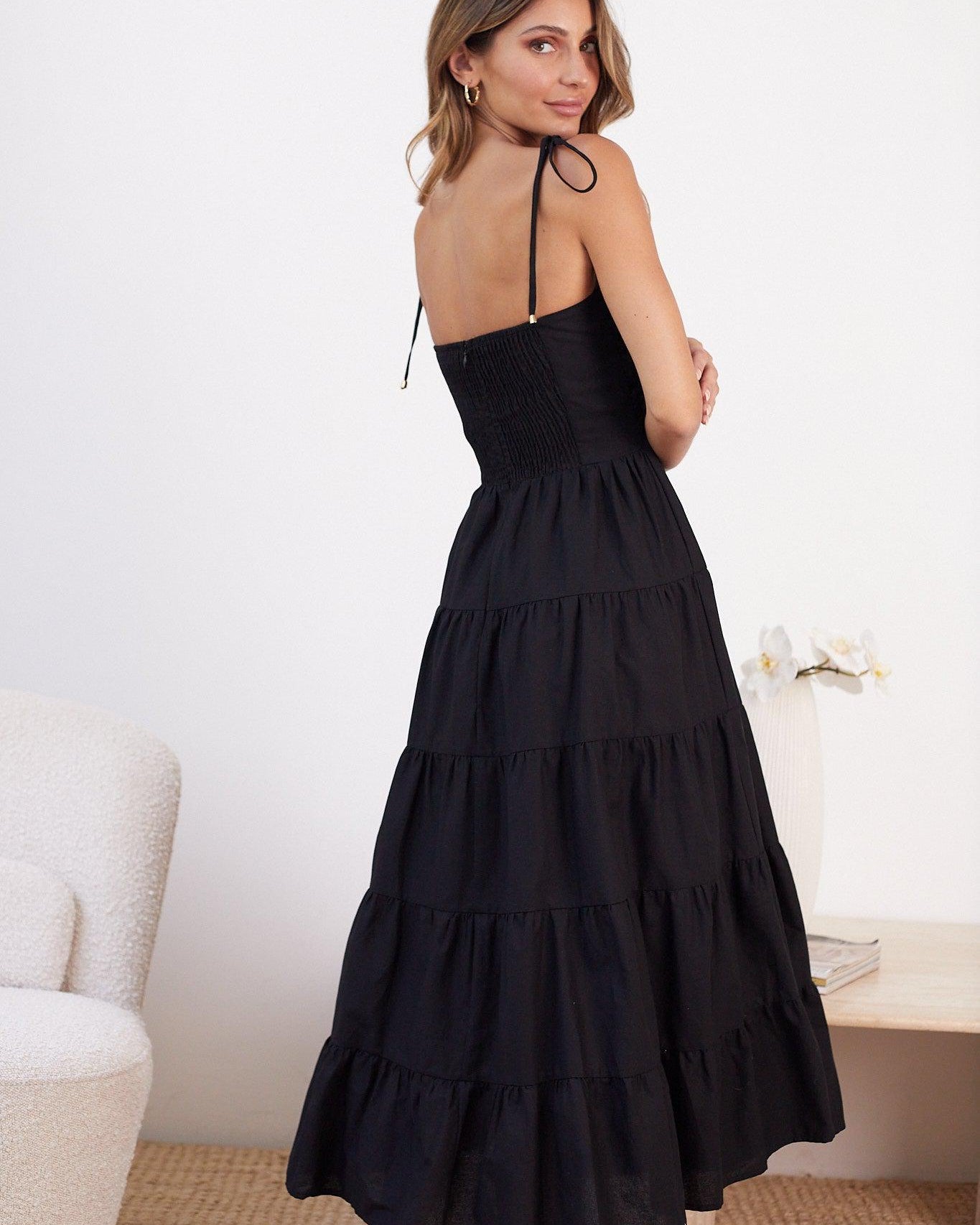 Elan Dress - Black-Dresses-Womens Clothing-ESTHER & CO.