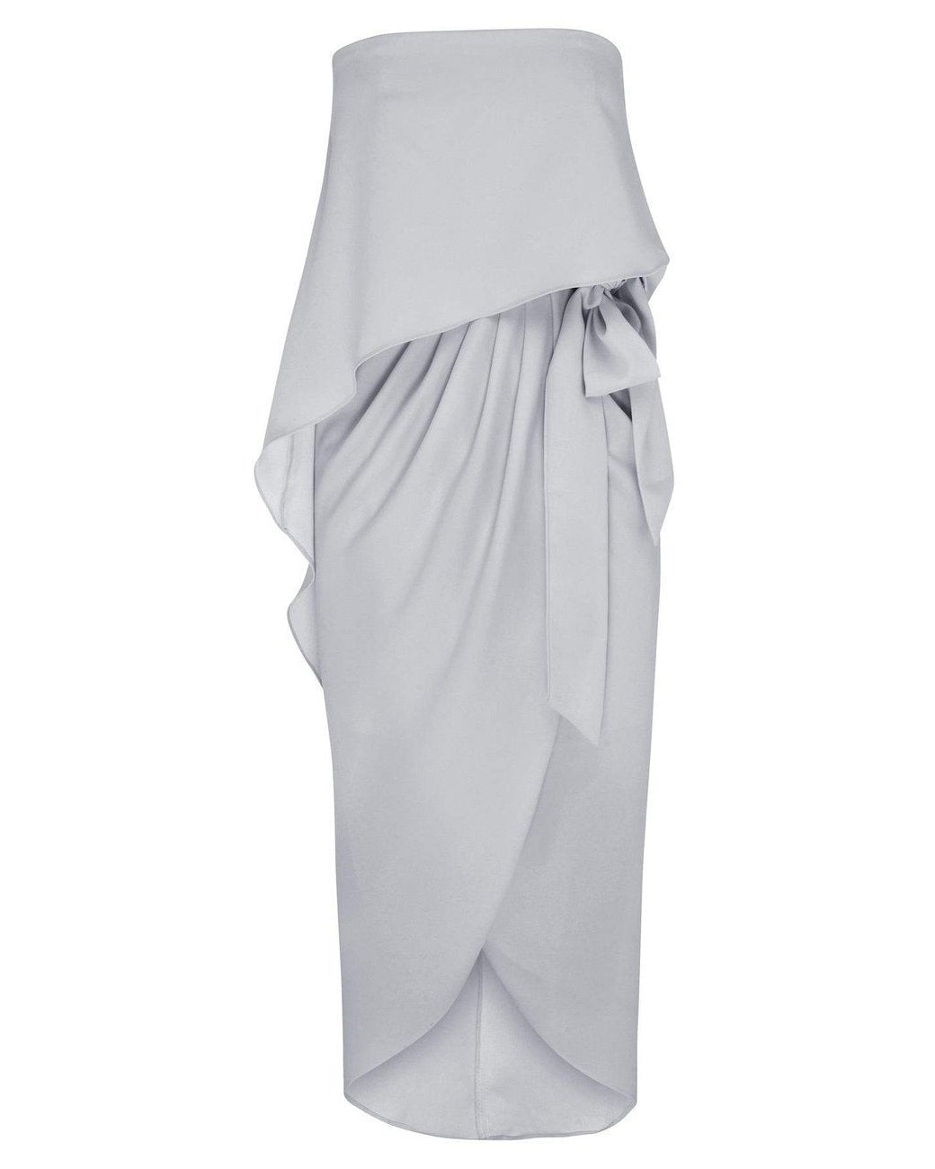 Fleur Strapless Dress - Silver-Dresses-Esther Luxe-ESTHER & CO.