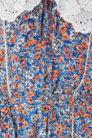 Milas Dress - Blue Floral