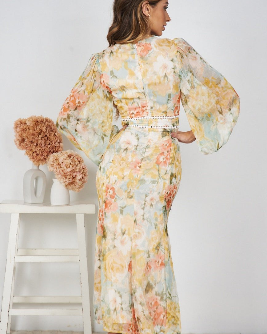 Pamelia Dress - Floral Print-Dresses-Womens Clothing-ESTHER & CO.