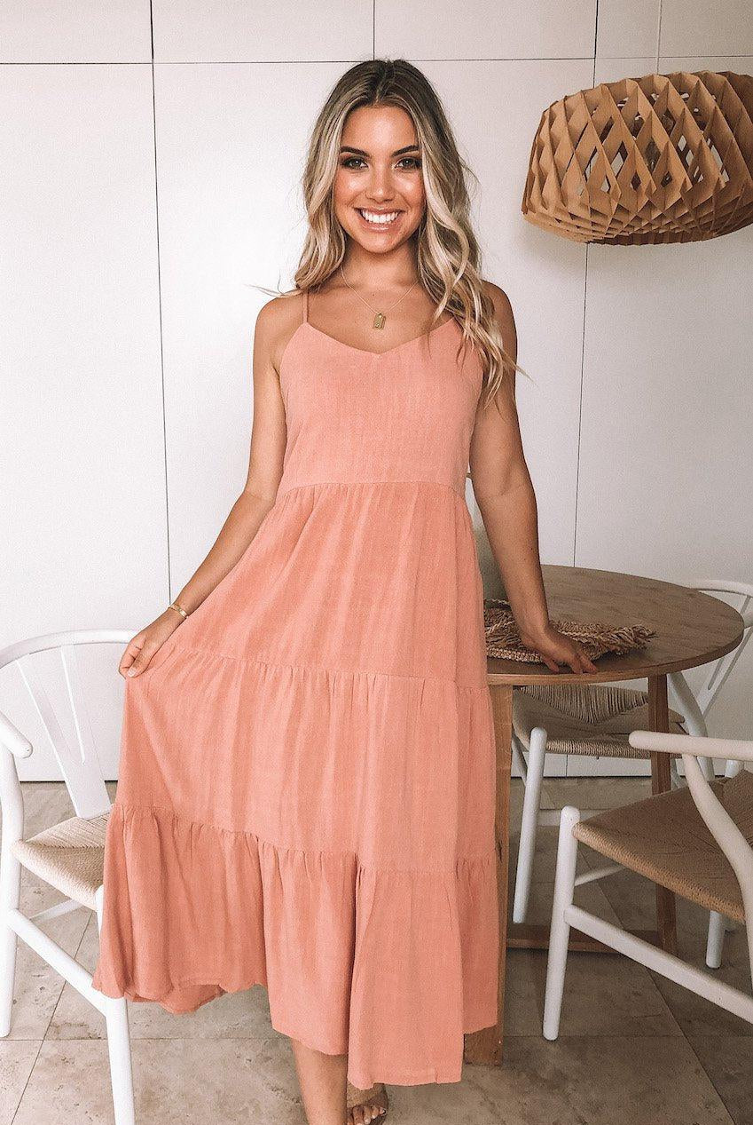 Sonya Dress - Rust-Dresses-Womens Clothing-ESTHER & CO.