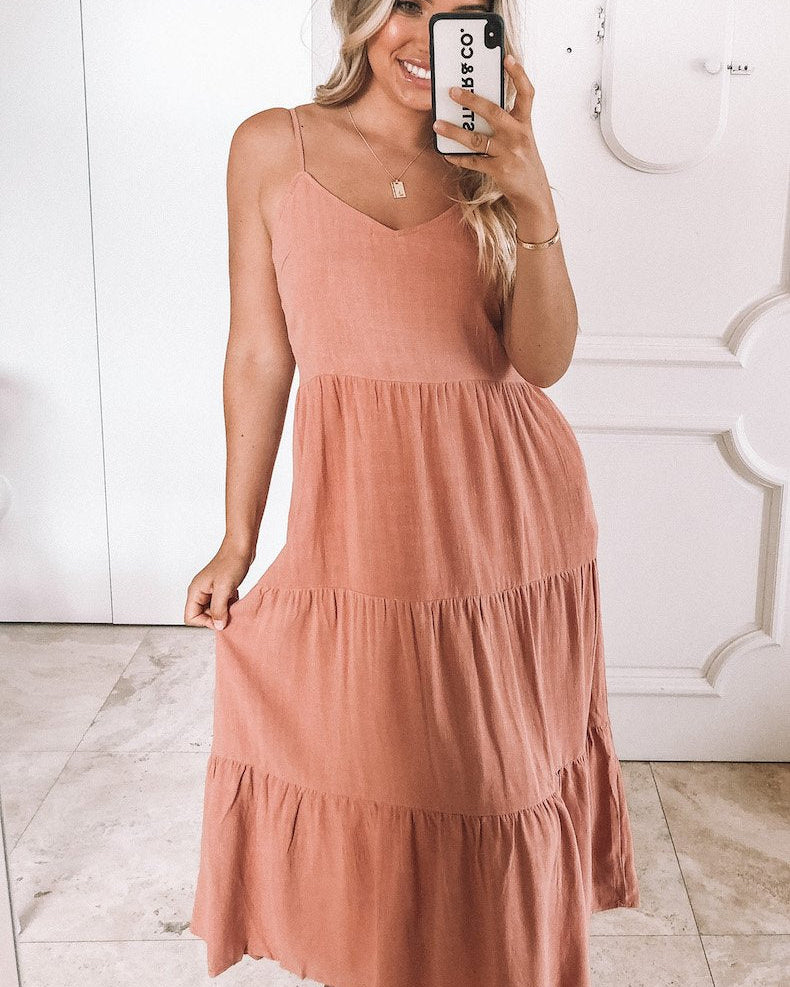 Sonya Dress - Rust-Dresses-Womens Clothing-ESTHER & CO.