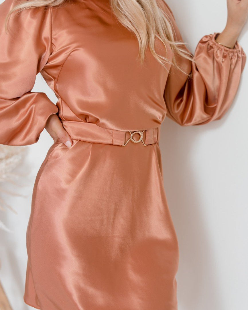 Tonneli Dress - Rust-Dresses-Womens Clothing-ESTHER & CO.