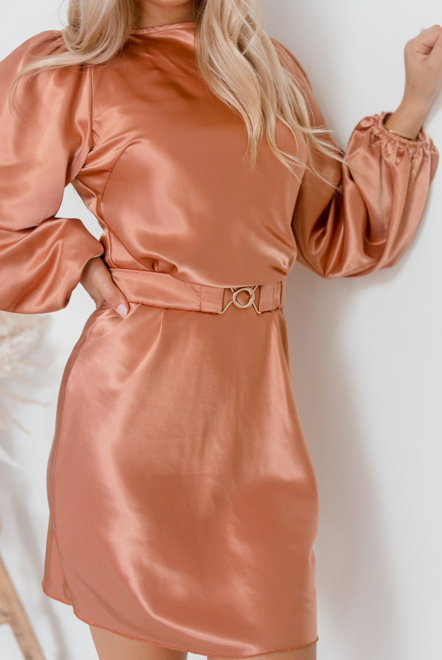 Tonneli Dress - Rust-Dresses-Womens Clothing-ESTHER & CO.
