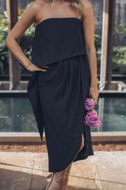 Fleur Strapless Dress - Black