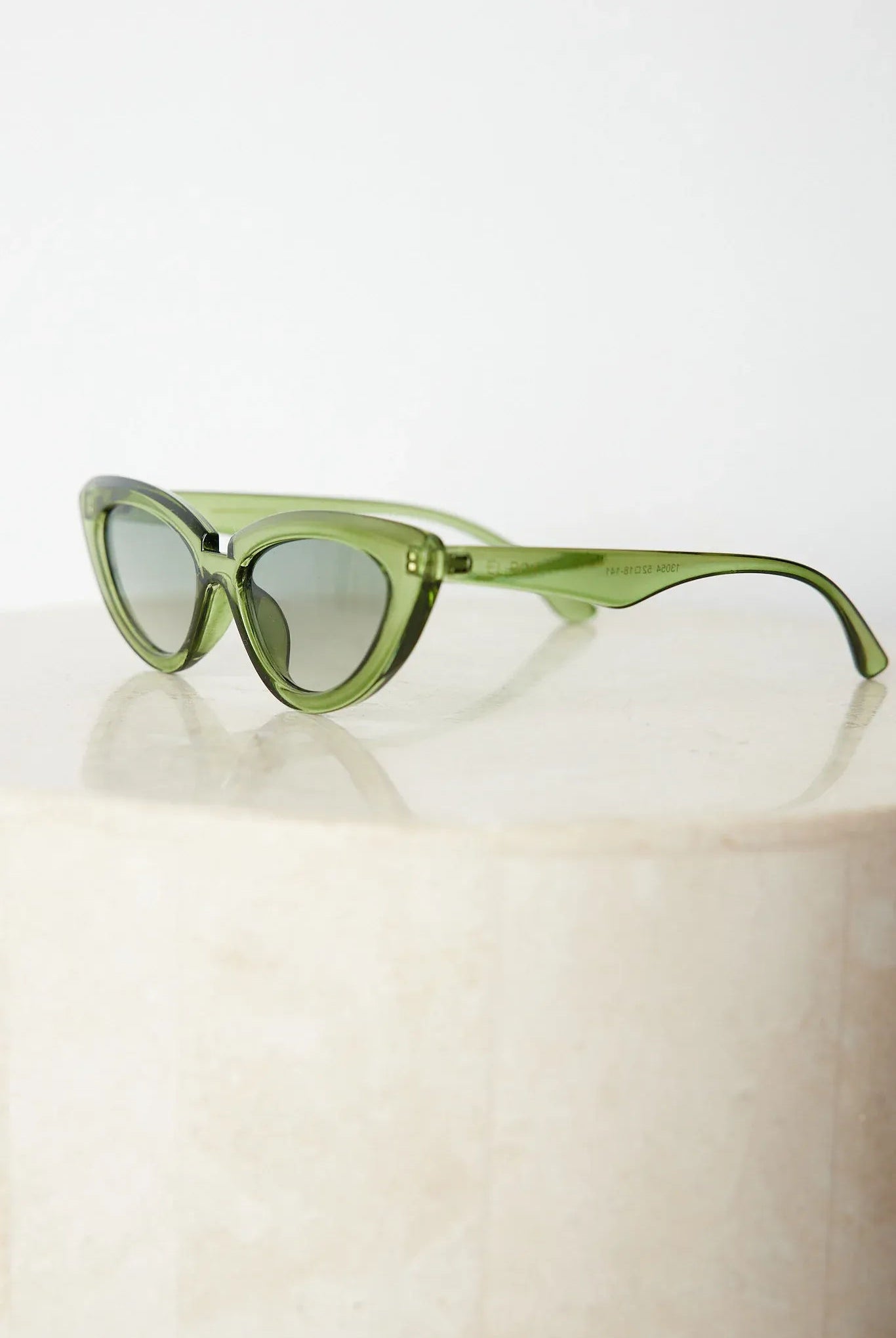 Finlay green sunglasses, angle view
