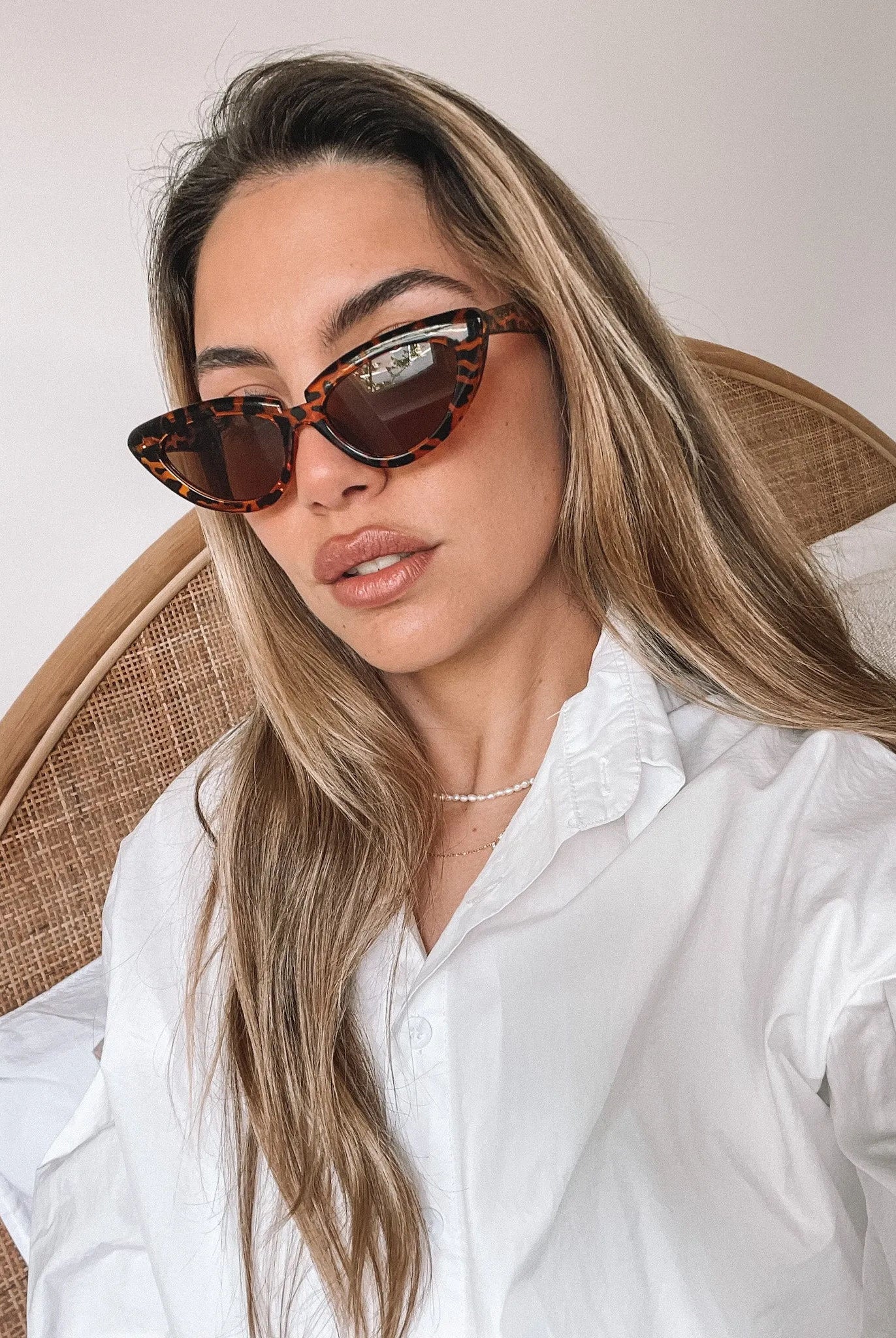 Finlay tortoise sunglasses, folded view