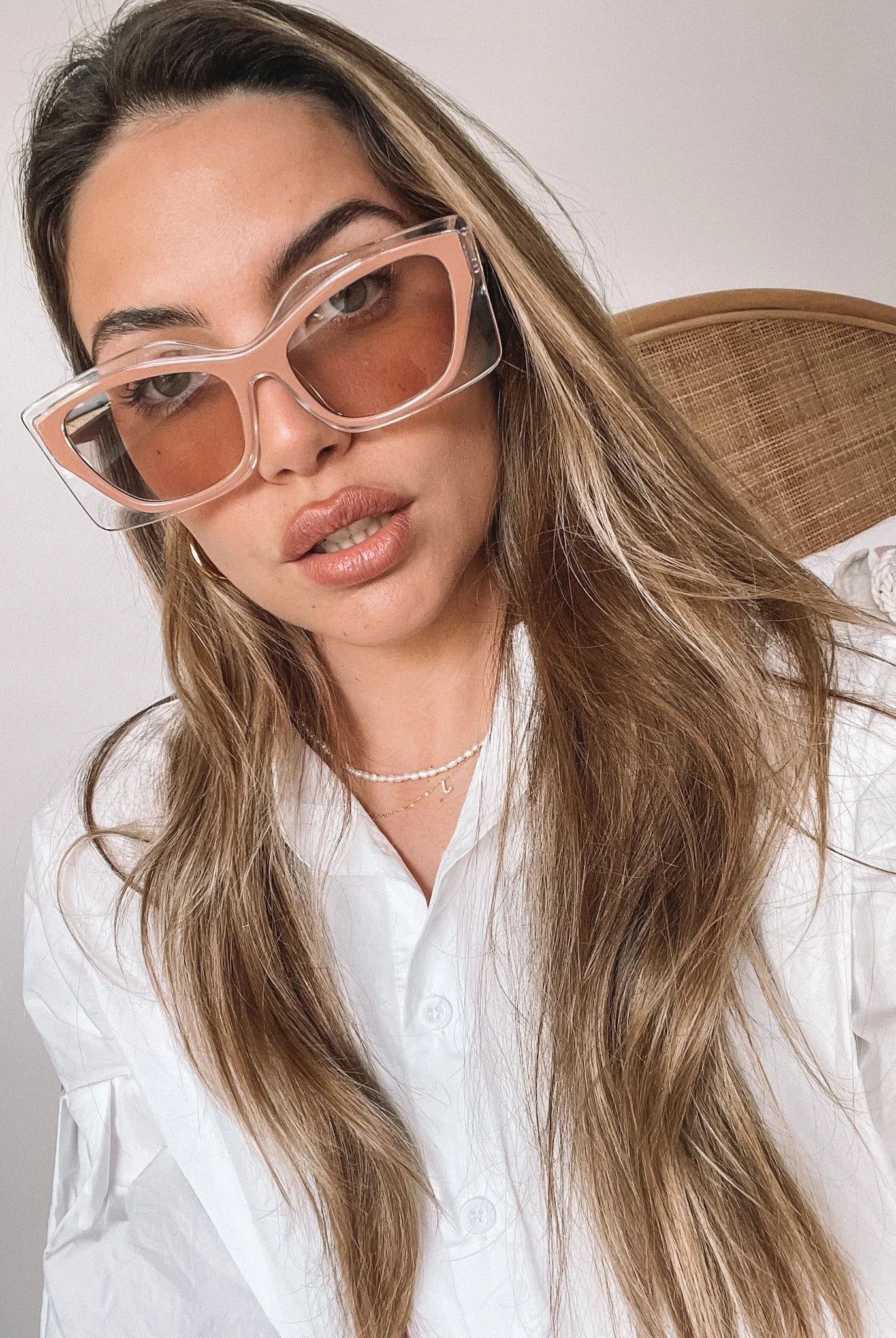 Frankie blush sunglasses