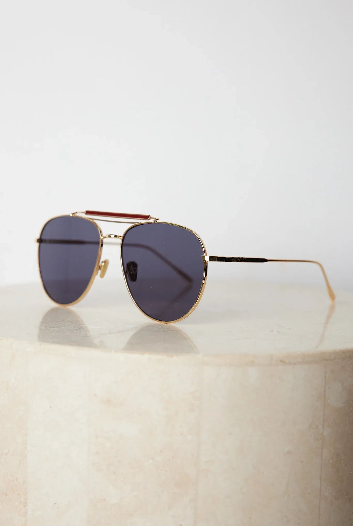 Presley gold-tone sunglasses, angle view