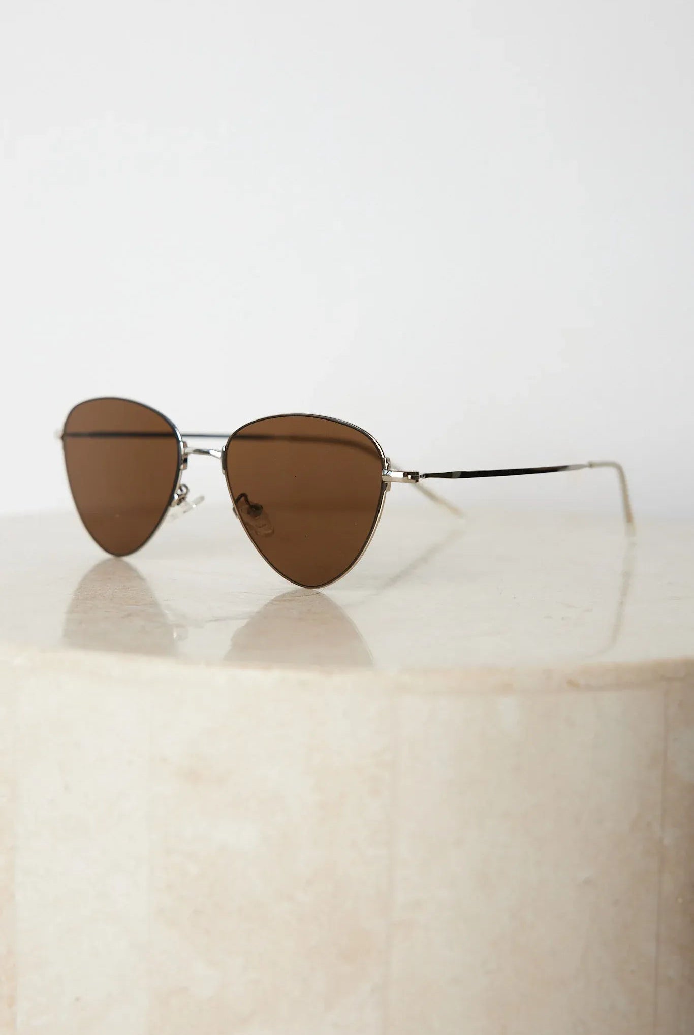 Cora silver-tone sunglasses, angle view