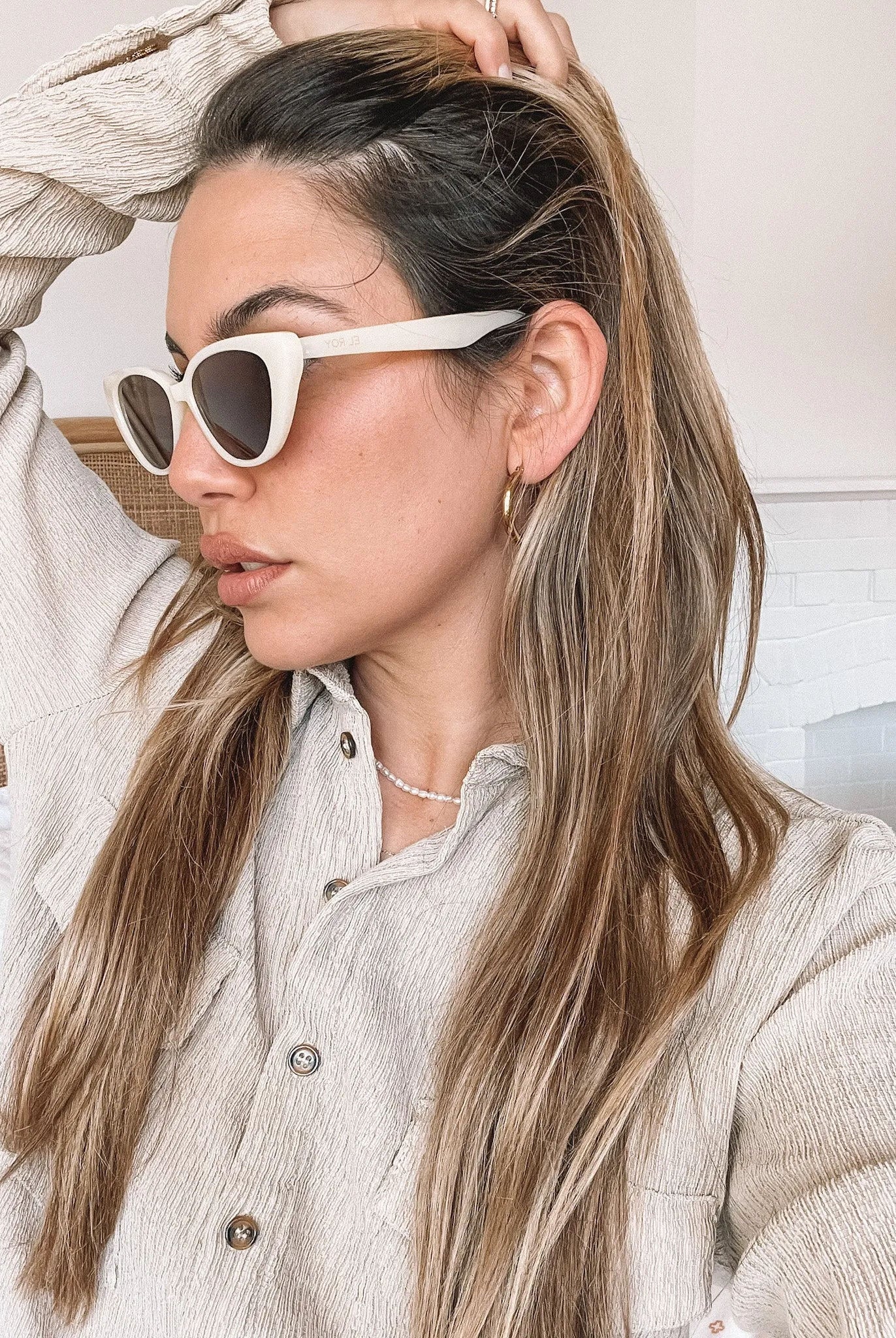 Bloom yellow sunglasses, folded view