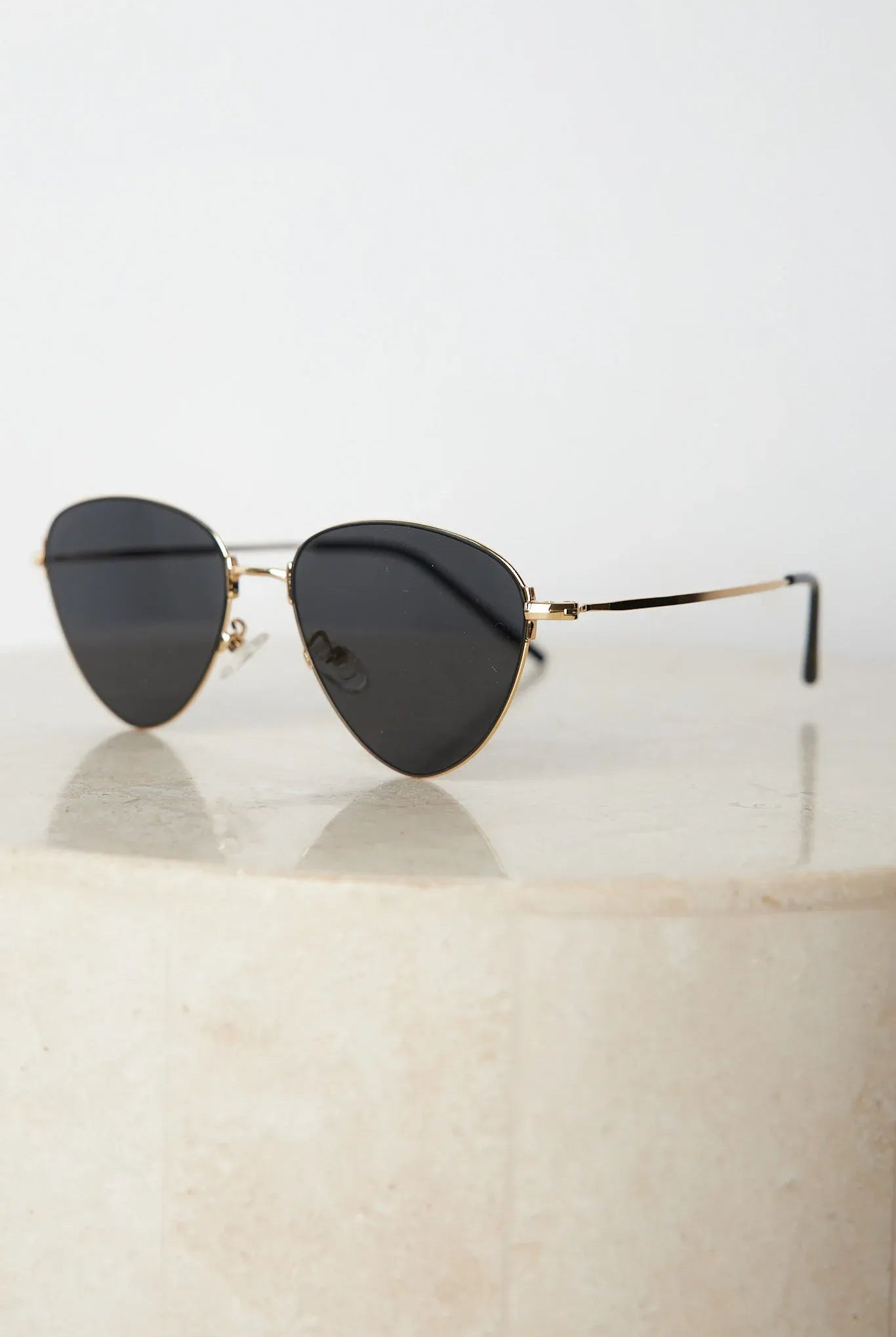 Cora gold-tone sunglasses, angle view