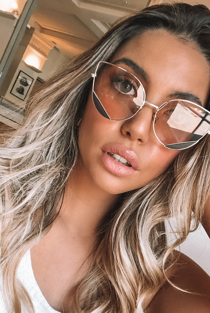 Cadence blush sunglasses