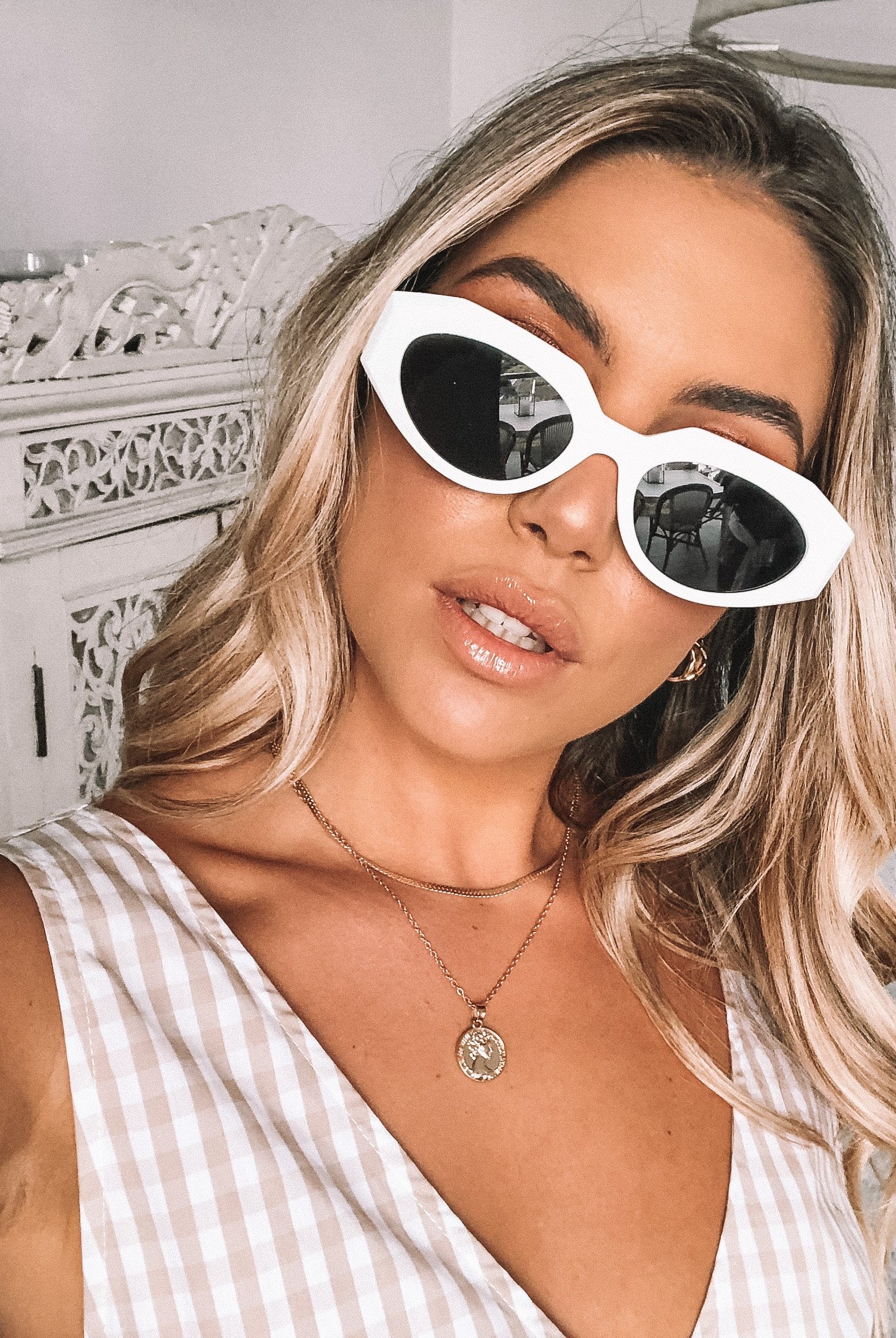 Jaxx white sunglasses