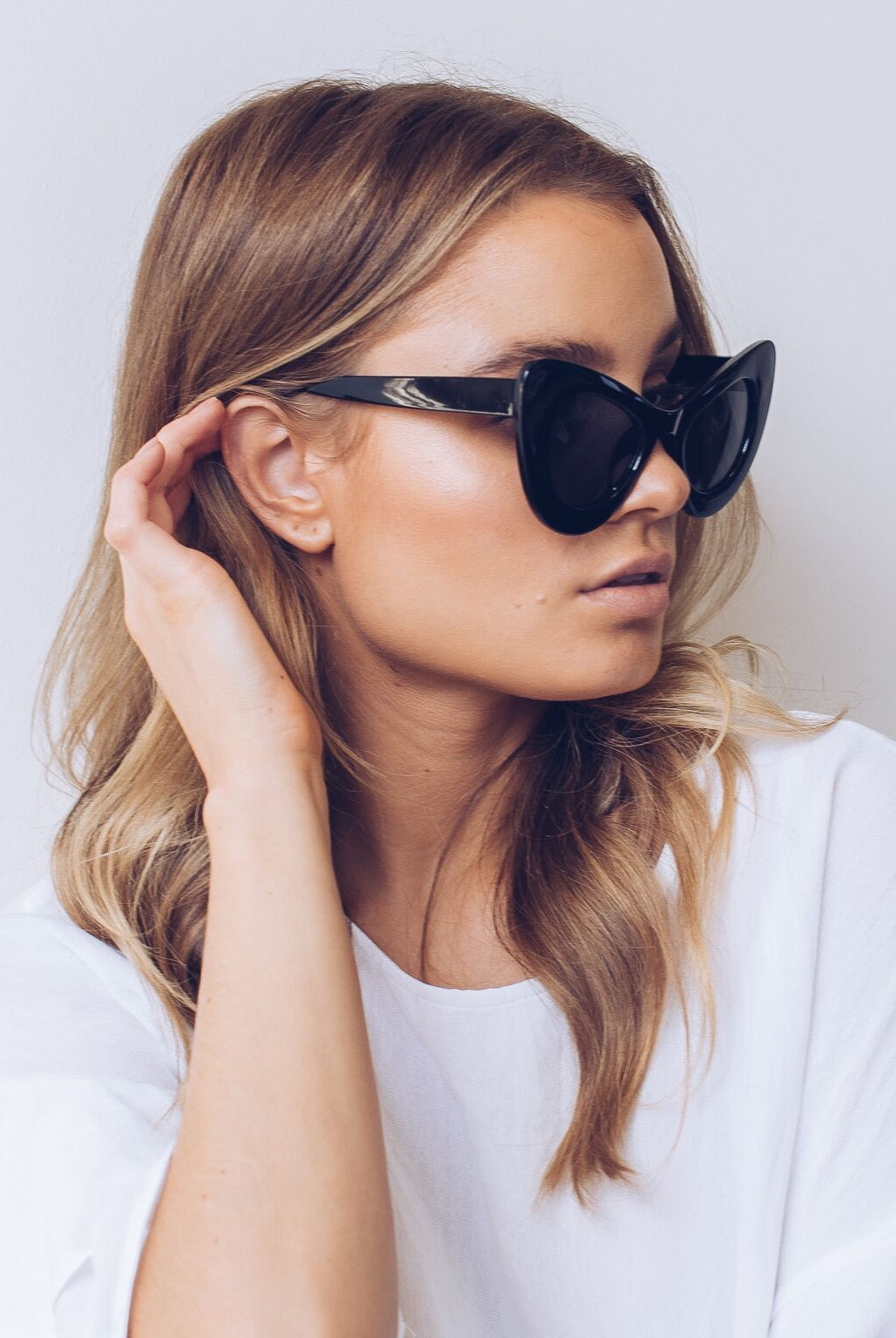 Berlin black sunglasses, side view