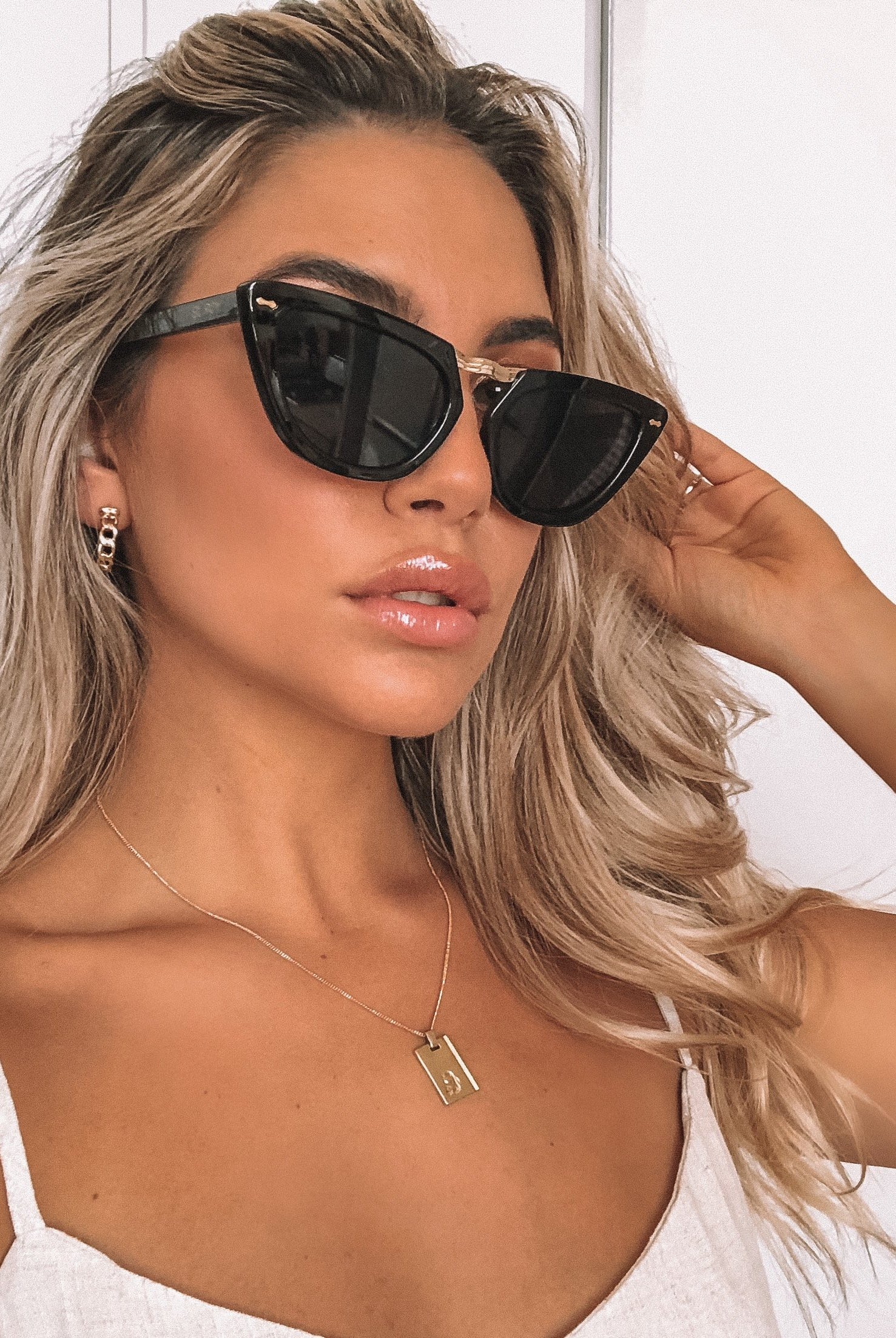 Dixie black sunglasses, side view
