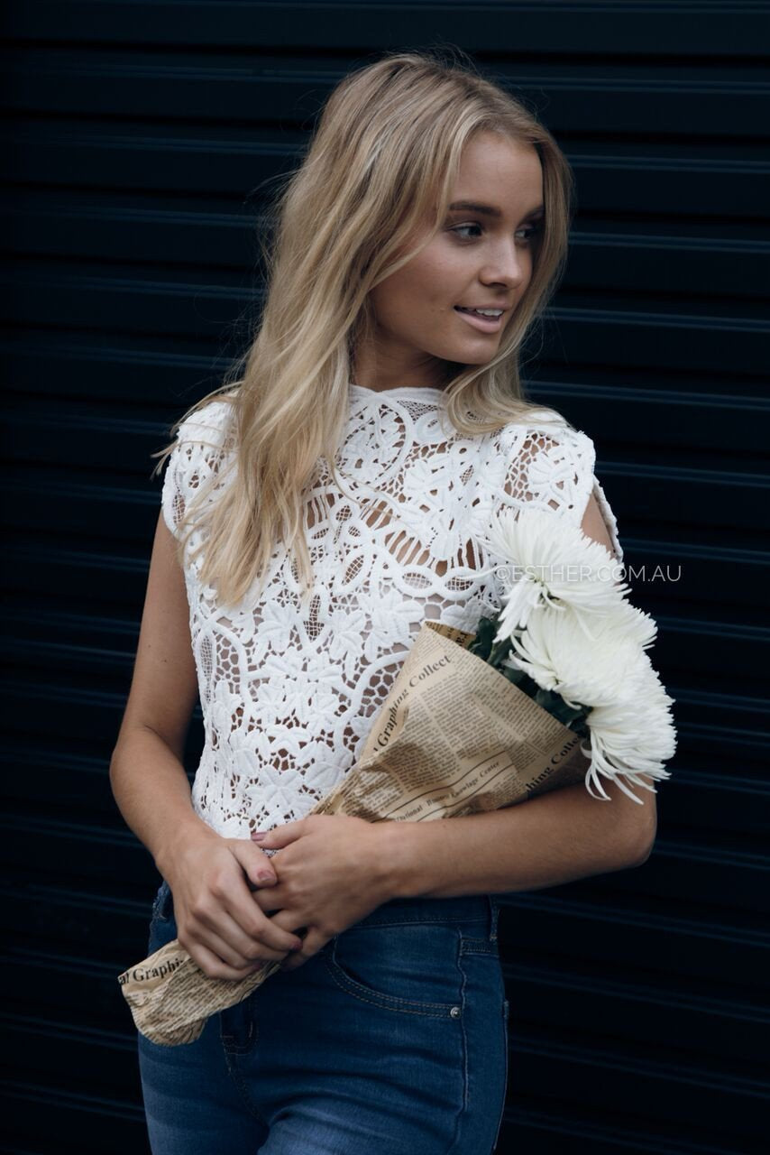 crisp white + denim-ESTHER & CO.