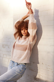 Eudosia Knit - Beige Stripe