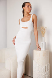 Adelka Knit Dress - White-Dresses-Womens Clothing-ESTHER & CO.