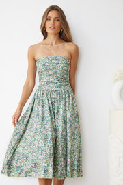 Agalia Dress - Green Print