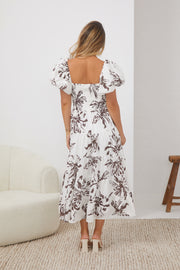 Aideline Dress - White Print
