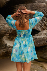 Andria Dress - Blue Print
