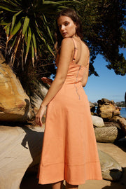 Areline Dress - Orange-Dresses-Womens Clothing-ESTHER & CO.