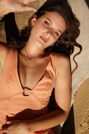 Areline Dress - Orange-Dresses-Womens Clothing-ESTHER & CO.