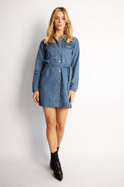 Arina Dress - Blue Denim