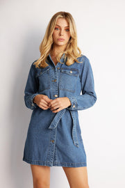 Arina Dress - Blue Denim