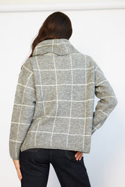Armanda Knit - Grey Check