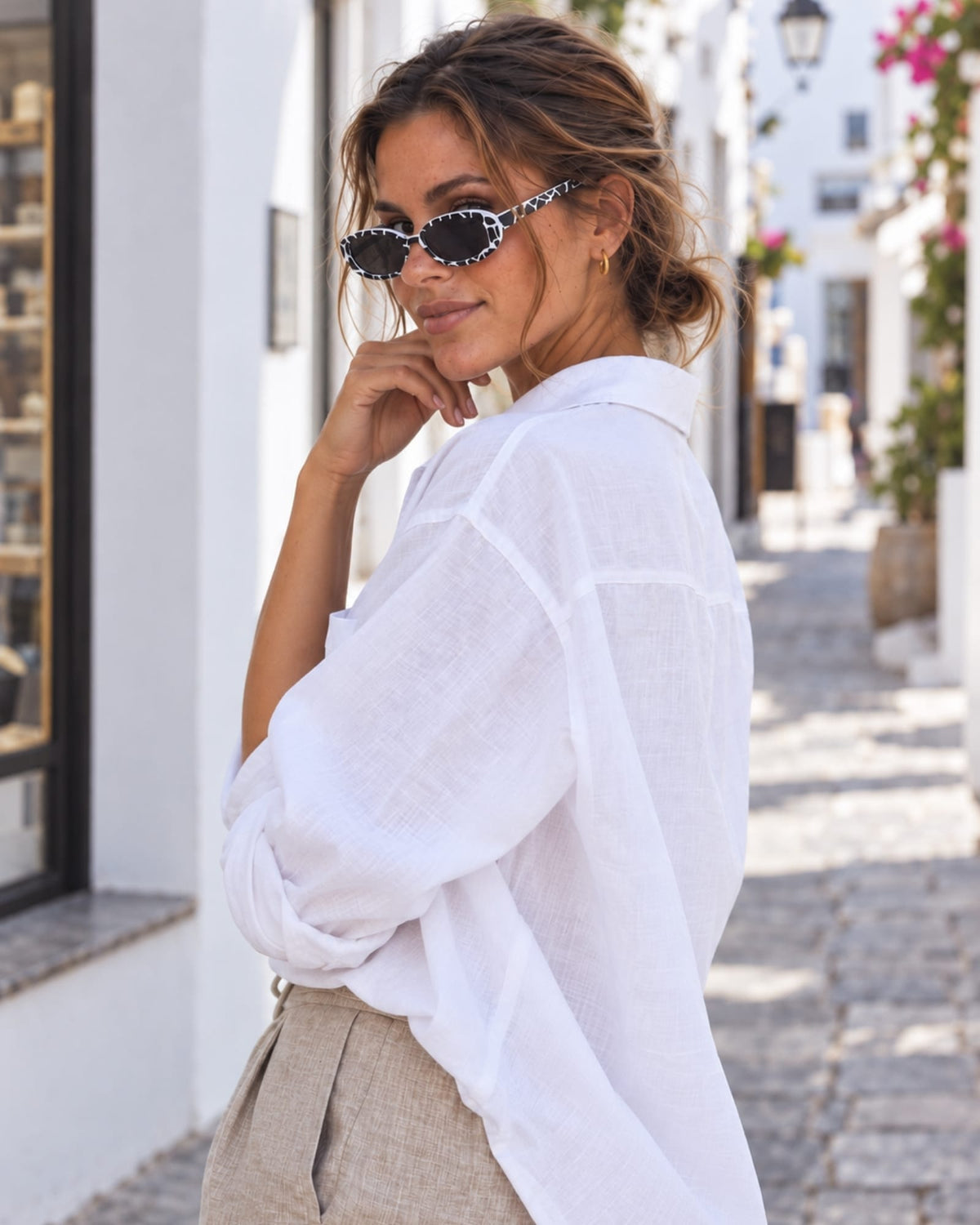 The Aspen Sunglasses in Print, women's patterned frame sunglasses by Esther & Co