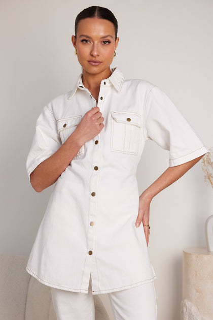 White Company Denim Dress Hotsell | bellvalefarms.com