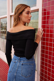 Avissa Knit Top - Black