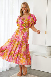 Axelle Dress - Sunset Print
