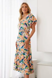 Axelle Dress - Tropical Print