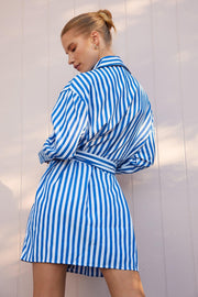 Azira Dress - Blue Stripe-Dresses-Womens Clothing-ESTHER & CO.